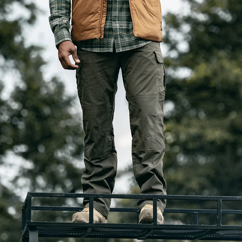 Pantalon Cargo Tactique Unisexe Double Genoux – Imperméable, Multi-Poches, Style Militaire