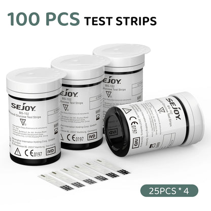 Glucomètre Sejoy – Kit Complet Diabète avec 50 Bandelettes & Lancettes