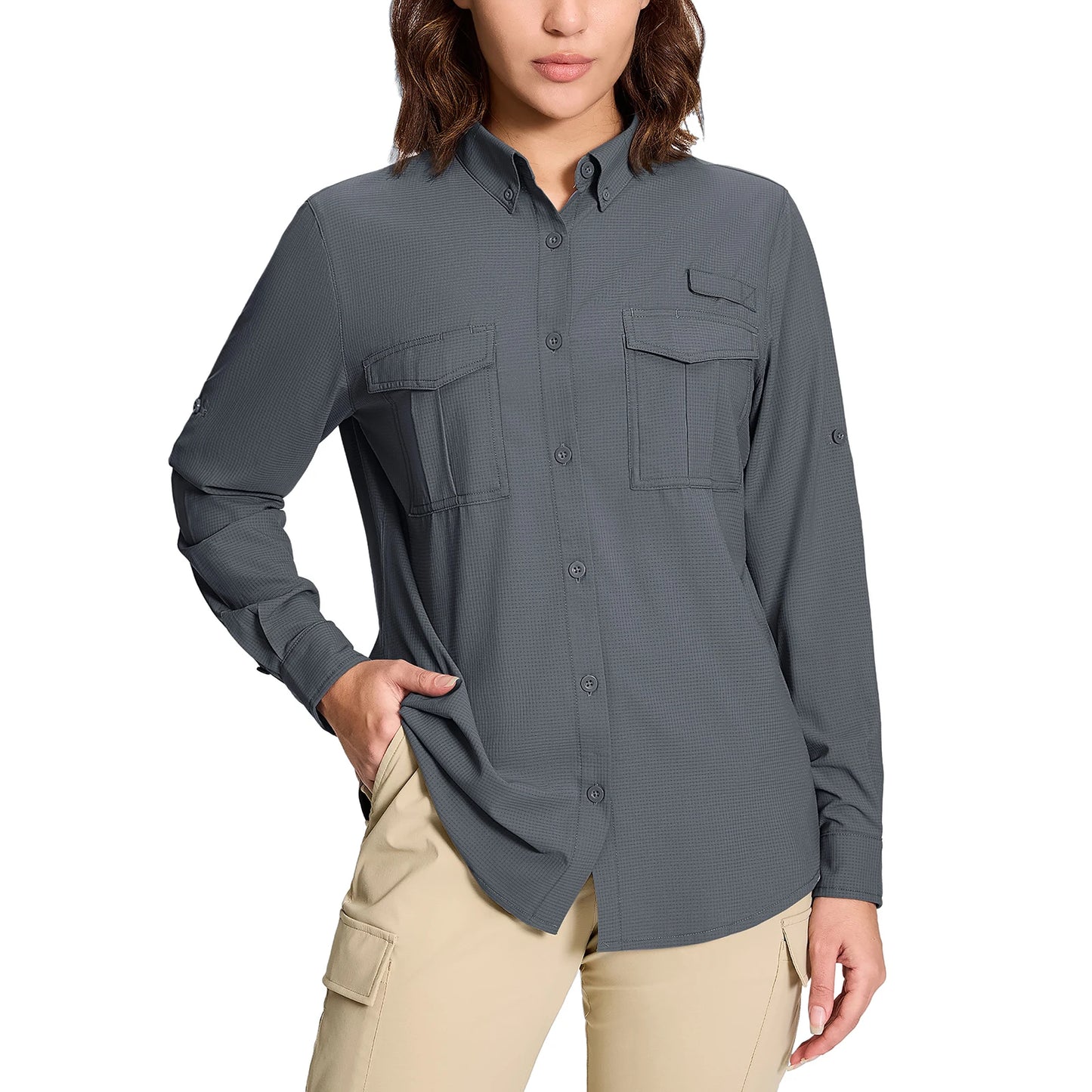 Chemise Femme de Randonnée KEFITEVD – Séchage Rapide, Respirante & Anti-UV – Manches Longues Modulables - BLACKBEARD OUTDOOR INDUSTRIES