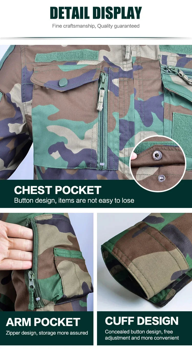 Uniforme Tactique BDU - Ensemble Camouflage avec Chemise et Pantalon | Vêtements de Randonnée, Chasse, Entraînement et Airsoft BLACKBEARD OUTDOOR INDUSTRIES