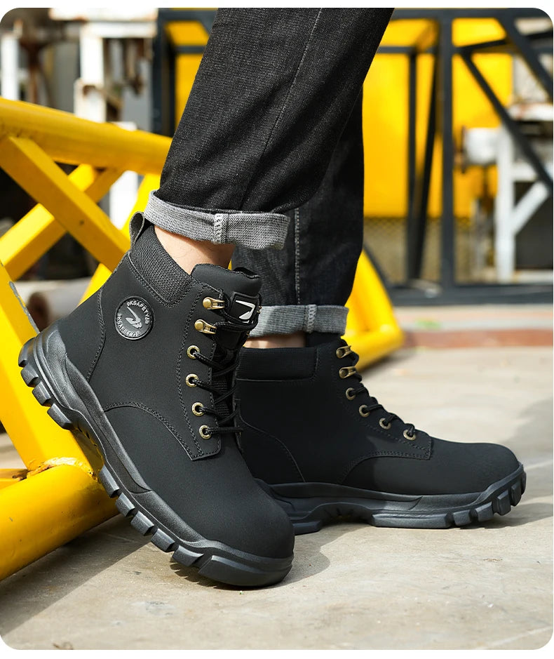 Chaussures de Sécurité Homme et Femme - Sneakers Anti-écrasement avec Embout Métallique, Bottes de Travail Indestructibles pour Construction - BLACKBEARD OUTDOOR INDUSTRIES