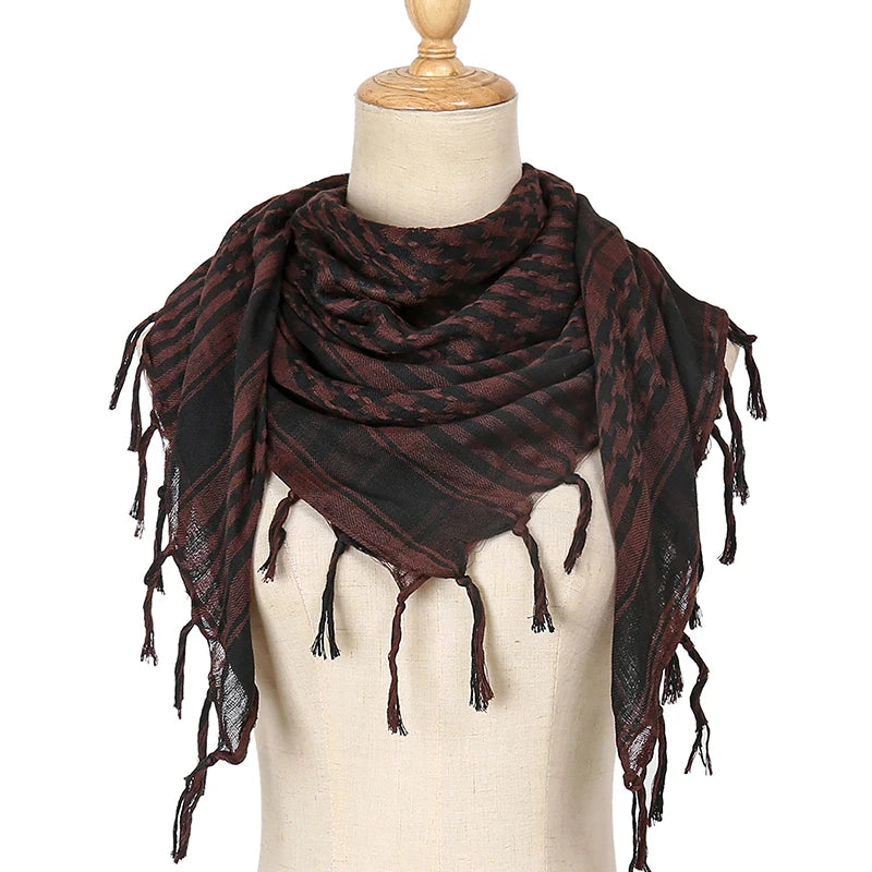 Shemagh Keffiyeh Tactique Désert – Écharpe Tête & Cou Unisexe 98x98 cm Polyester