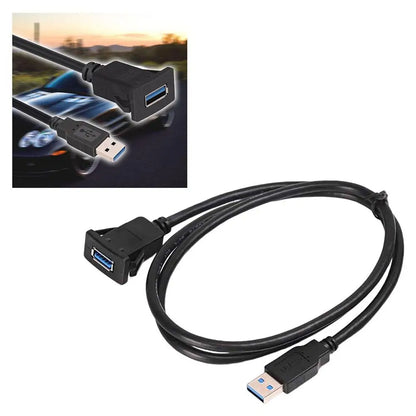 Câble USB 2.0 Encastrable pour Voiture / Camping-Car / Bateau – Montage Tableau de Bord (1 mètre) - BLACKBEARD OUTDOOR INDUSTRIES