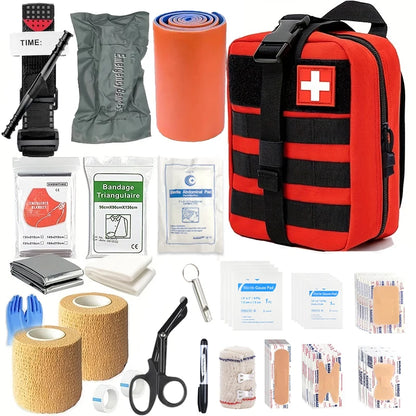 Kit de premiers secours tactique, noir ou rouge