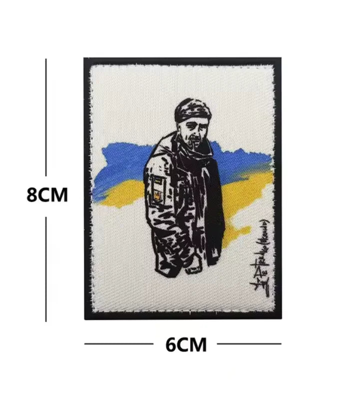Patch Tactique Ukraine Brodé – Écusson Drapeau Ukrainien, Velcro Hook & Loop