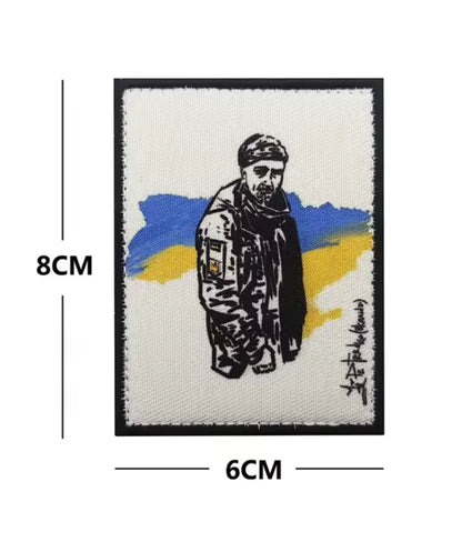 Patch Tactique Ukraine Brodé – Écusson Drapeau Ukrainien, Velcro Hook & Loop