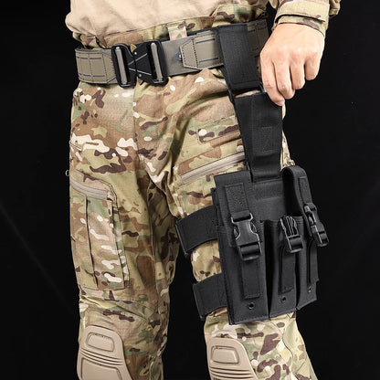 Porte-chargeur MP5 de cuisse triple en nylon 600D