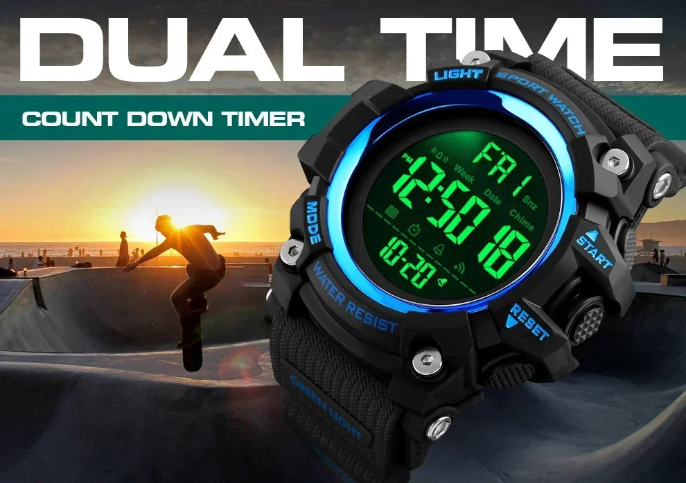 Montre Digitale Sport Homme SKMEI 1384 – Résistante et Multifonction - BLACKBEARD OUTDOOR INDUSTRIES