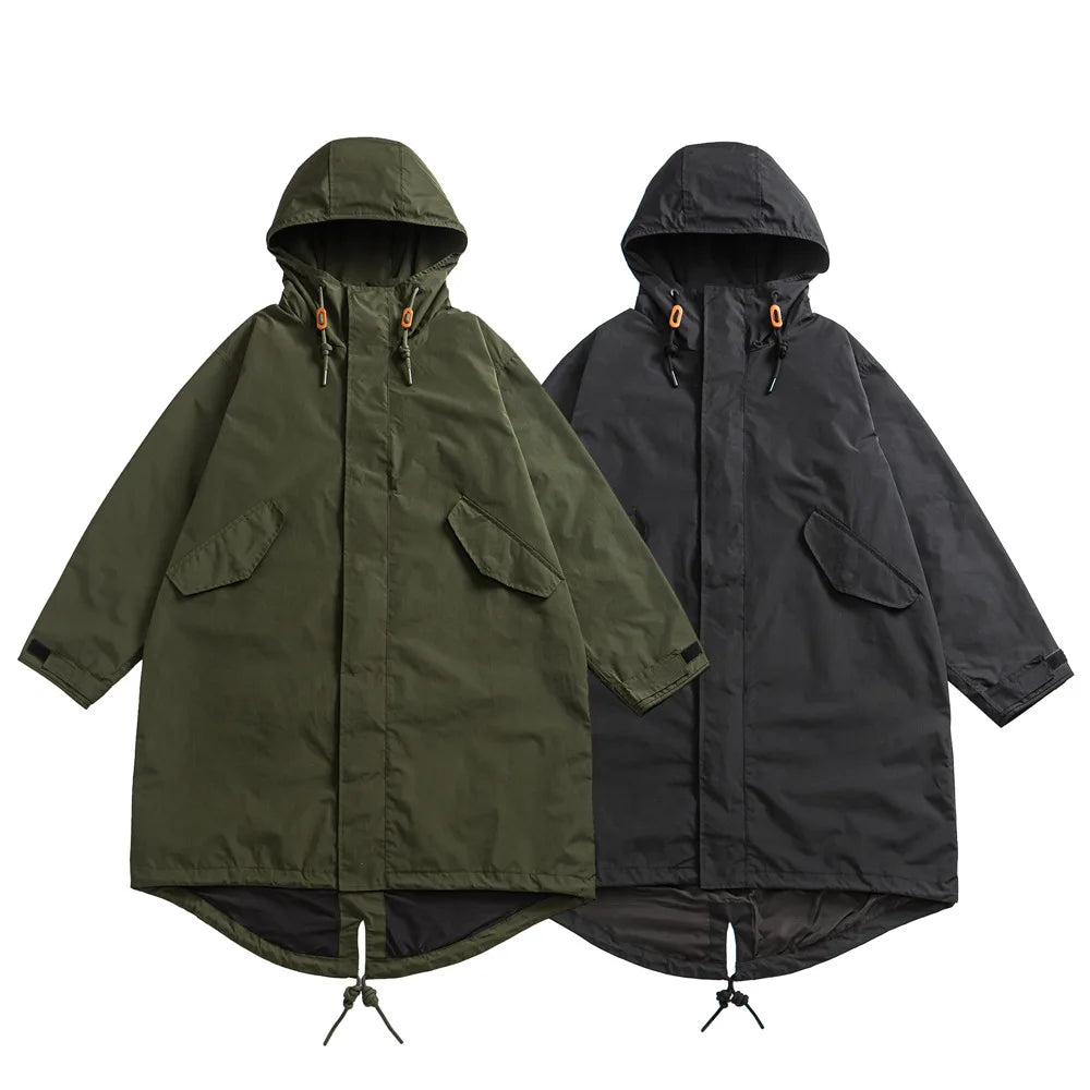 Parka militaire M51 queue de poisson, style M65, mixte, noir ou kaki