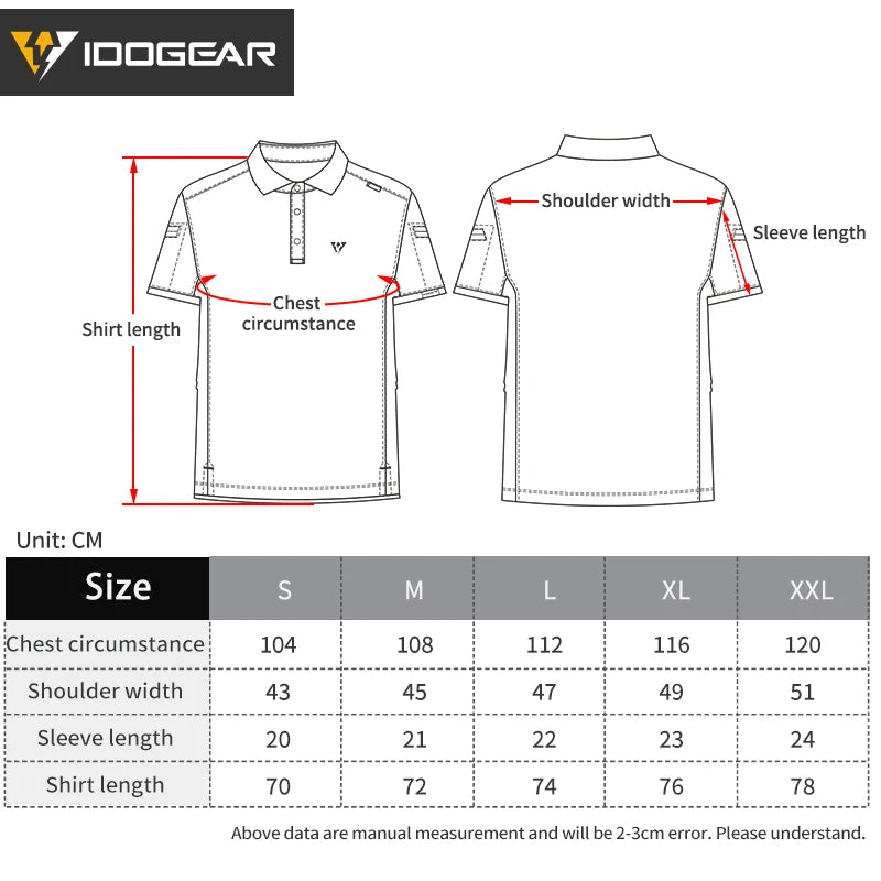T-shirt tactique IDOGEAR respirant séchage rapide outdoor - BLACKBEARD OUTDOOR INDUSTRIES