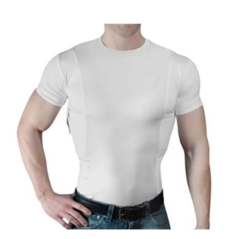 T-Shirt Holster de port discret – T-shirt tactique à compression avec étui intégré, ambidextre, unisexe - BLACKBEARD OUTDOOR INDUSTRIES