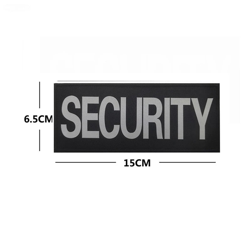 Patch Brodé SECURITY – Insigne Hook & Loop Velcro | Agent de Sécurité