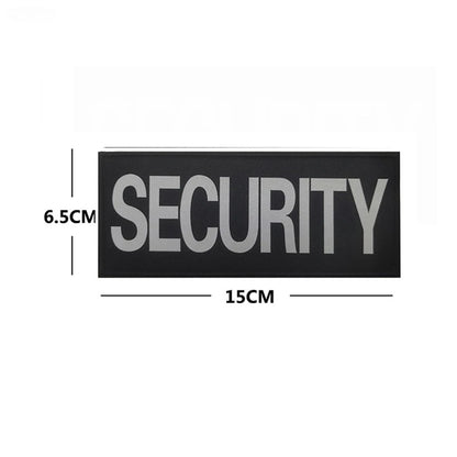 Patch Brodé SECURITY – Insigne Hook & Loop Velcro | Agent de Sécurité
