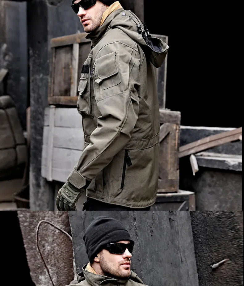 Manteau Trench Militaire Tactique Long et Moyen - Veste Extérieure Résistante et Imperméable - BLACKBEARD OUTDOOR INDUSTRIES