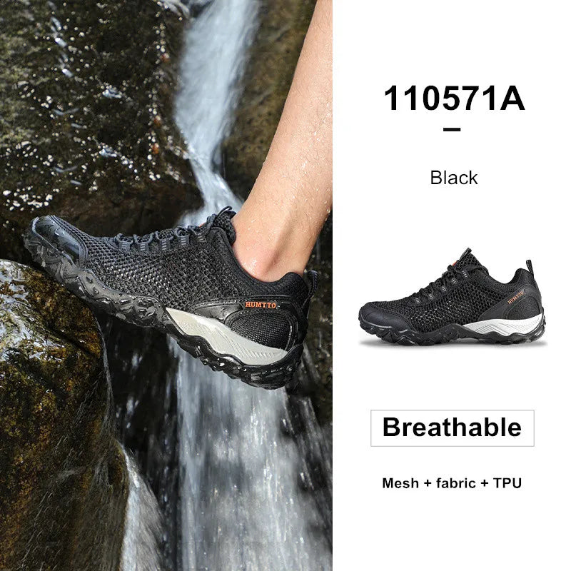 Chaussures Randonnée HUMTTO Homme – Cuir Véritable Montantes Antidérapantes