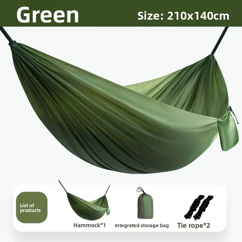 Hamac de Camping Portable 210×140 cm – Nylon Parachute, Charge 250 kg, Outdoor
