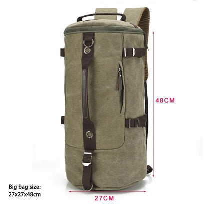 Sac à dos homme en toile et cuir – Voyage et ordinateur