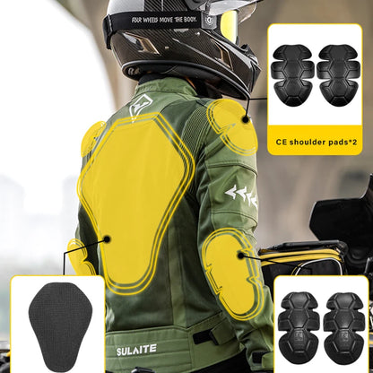 SULAITE Veste Moto Homme Femme – Blouson Moto Homologué CE avec Armures – Mesh Respirant – S à 4XL