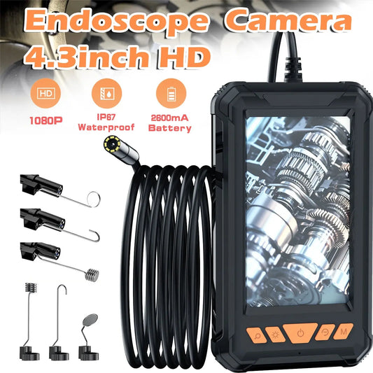 Caméra Endoscopique Industrielle 8mm 1080P avec Écran 4.3" | Inspection Voiture, Tuyauterie, Égouts | Étanche IP67 Optimisez vos inspectio Ma boutique