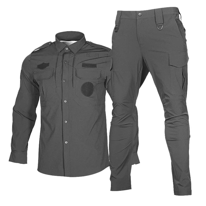 Tenue de Garde Sécuritaire - Uniforme Police en Tissu à Séchage Rapide, Costume de Travail Noir/Bleu pour Homme - BLACKBEARD OUTDOOR INDUSTRIES