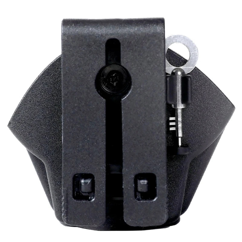 Porte-menottes ouvert rotatif 360° avec clip ceinture