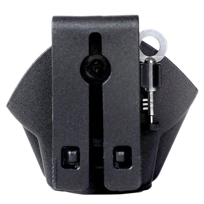 Porte-menottes ouvert rotatif 360° avec clip ceinture