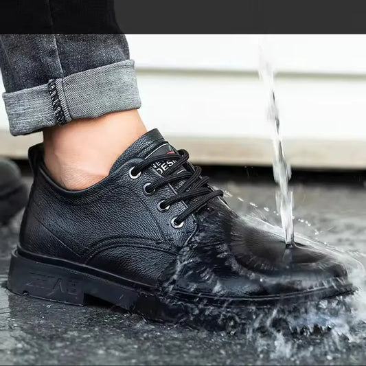 Chaussures à Coque Homme Cuir Véritable – Sécurité Classique