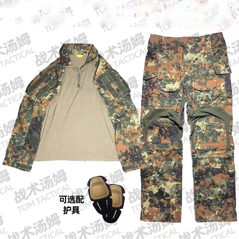 Ensemble Tactique GSG9 Camouflage Flecktarn GEN3 – Tenue Complète d’Entraînement Combat pour Forces Spéciales (Chemise + Pantalon à Manches Longues) - BLACKBEARD OUTDOOR INDUSTRIES