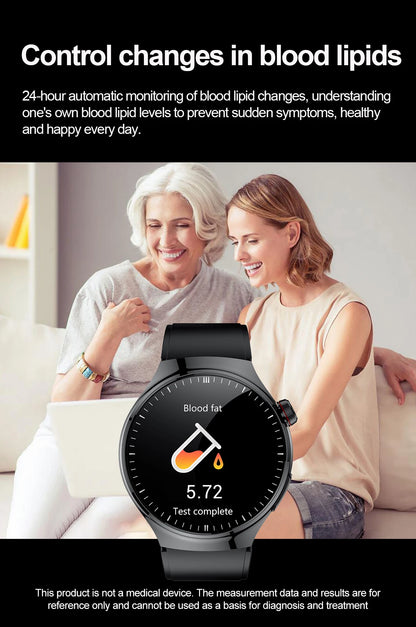 Montre Connectée Médicale GUHUAVMI TK26 – ECG+PPG – Uric Acid, Température, Lipides, Appels Bluetooth – Écran AMOLED 1.43” – Étanche IP68 - BLACKBEARD OUTDOOR INDUSTRIES