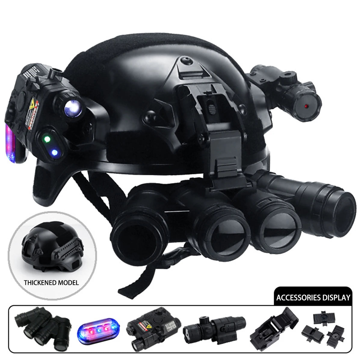 Kit Casque Tactique Enfant Airsoft – Vision Nocturne, Lampe & Visée Laser Multifontions - BLACKBEARD OUTDOOR INDUSTRIES