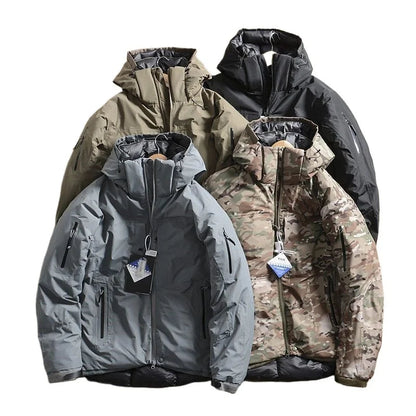 Veste hiver homme courte à capuche amovible