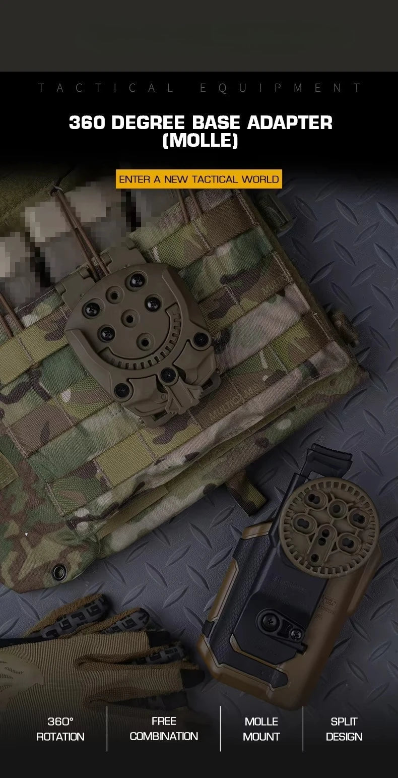 Adaptateur de Base Nylon 360° pour Support de Rotation MOLLE BLACKBEARD OUTDOOR INDUSTRIES