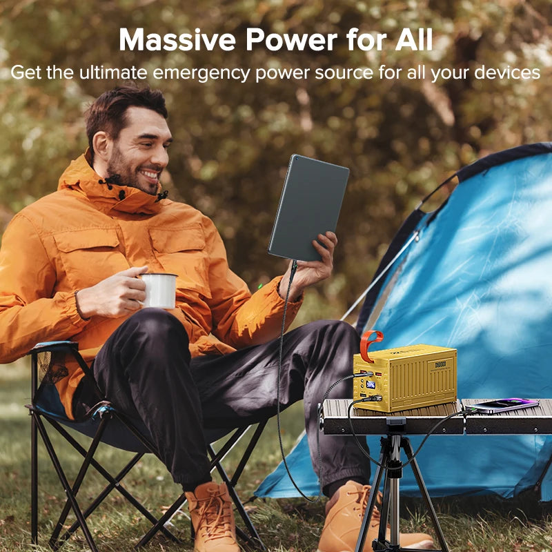 QOOVI 60000mAh Power Bank - Charge Rapide 22.5W PD QC 3.0, Station de Charge Haute Capacité BLACKBEARD OUTDOOR INDUSTRIES