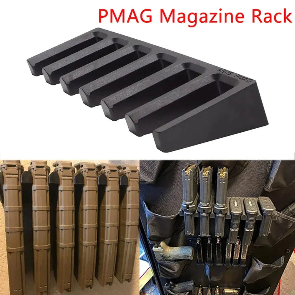 Support Mural Tactique 6x Chargeurs – Rangement AR15 / PMAG Ma boutique