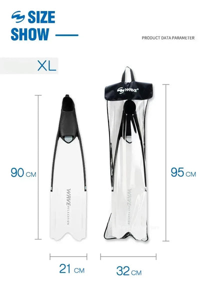 Palmes Longues Professionnelles Apnée & Chasse Sous-Marine – PP/TPR Antidérapant | XS à XXL