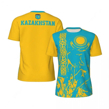 T-Shirt Graphique Drapeau Kazakhstan Impression 3D – Emblème National, Streetwear Respirant | 100/4T à 6XL | 4 Coloris - BLACKBEARD OUTDOOR INDUSTRIES