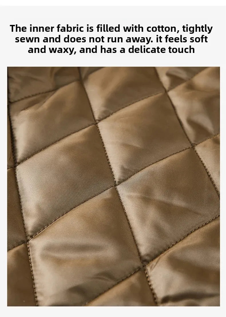 Men's Casual Thickened Cotton Jacket Removable Fur Collar Autumn Winter Warm Stand Collar Looseness Style Chinese Origin BLACKBEARD OUTDOOR INDUSTRIES