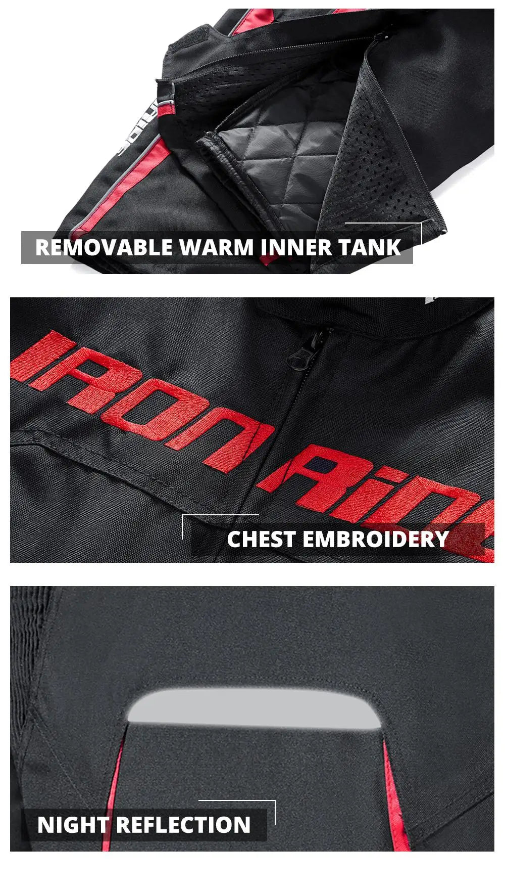 Motorcycle Jacket Waterproof Motorcross Jacket Pants Moto Jacket Windproof Riding Motorbike Clothes With Protective Gear M-3XL BLACKBEARD OUTDOOR INDUSTRIES