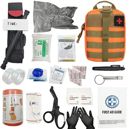 Trousse de Secours Tactique IFAK 16 Pièces - Garrot, Pochette MOLLE