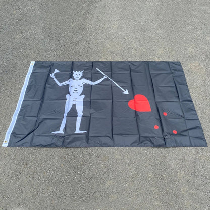 Drapeau Pirate Blackbeard Edward Teach - 90x150cm BLACKBEARD OUTDOOR INDUSTRIES
