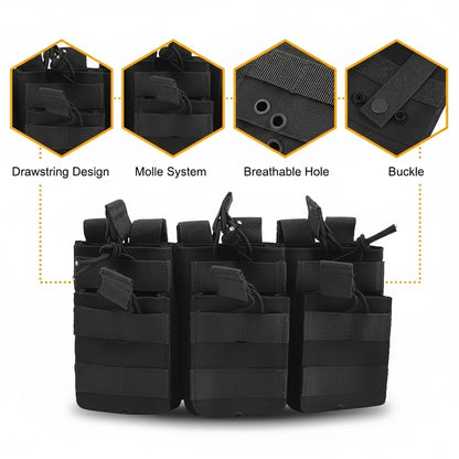 Porte-chargeur triple pour 6 chargeurs .223/5,56