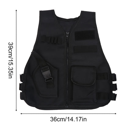 Gilet Tactique Enfant MOLLE – Oxford 600D, Réglable, Airsoft & Jeux Outdoor
