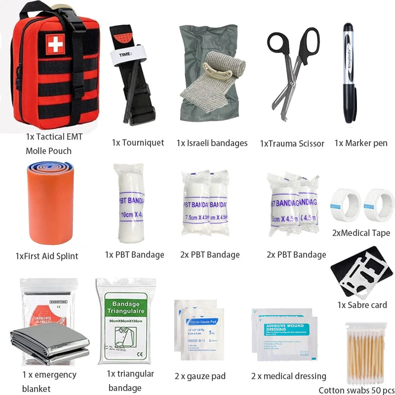 Kit de premiers secours IFAK – Noir ou rouge
