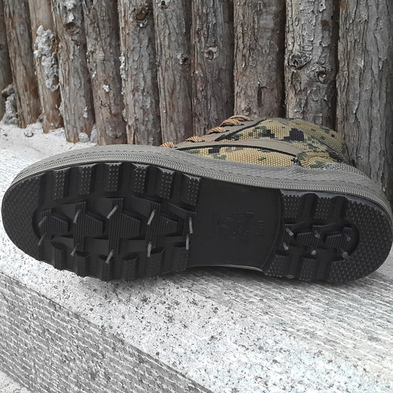 Chaussures Tactiques Camouflage Homme - Basses Anti-Dérapantes en Toile Respirante pour le Travail en Forêt
