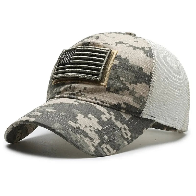 Casquette Tactique Camouflage Militaire Réglable | Broderie Drapeau - BLACKBEARD OUTDOOR INDUSTRIES