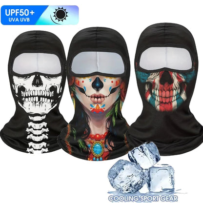 Cagoule masque intégral imprimé, protection visage adulte