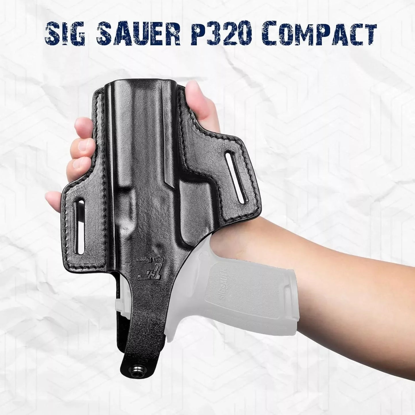 Holster Cuir Pleine Fleur OWB Sig Sauer P320 M18 Compact – Thumb Break | Main Droite | Ceinture 38-44mm - BLACKBEARD OUTDOOR INDUSTRIES