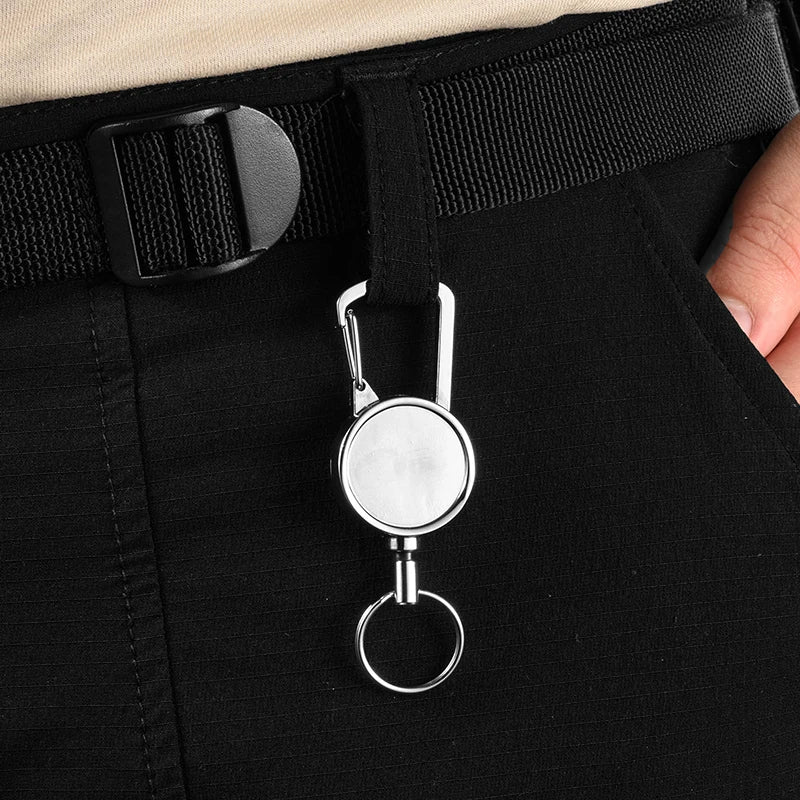 Alarme Anti-Perte Rétractable Kevlar – Porte-Clés Sécurité 55 cm