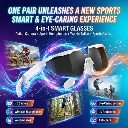 Lunettes Connectées AI W640 – Caméra Sony 8MP, Bluetooth, Traduction Temps Réel | IP66 35g