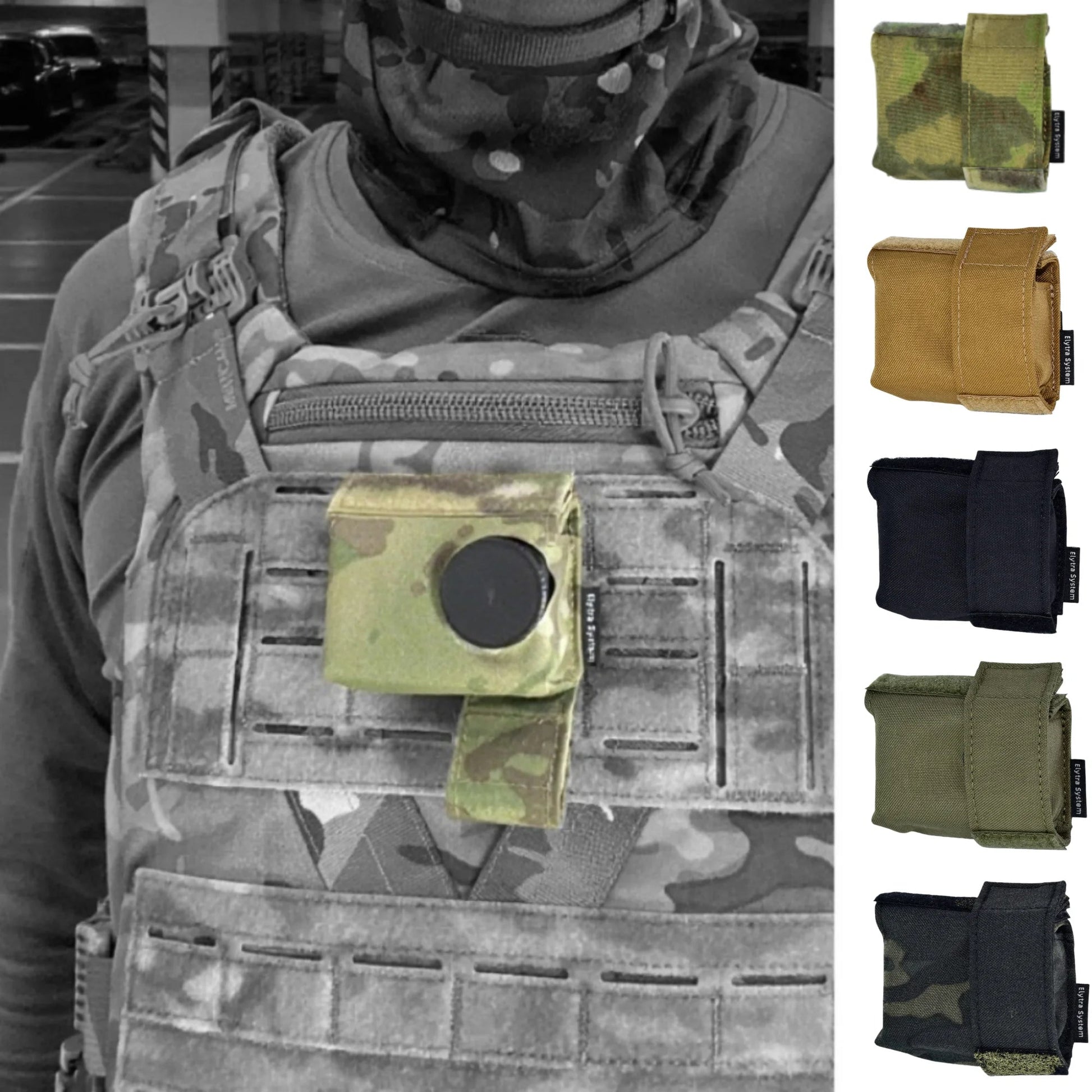 porte caméra piéton Molle – Style Tactique, Conçu pour Gilets et Sacs à Dos Molle BLACKBEARD OUTDOOR INDUSTRIES